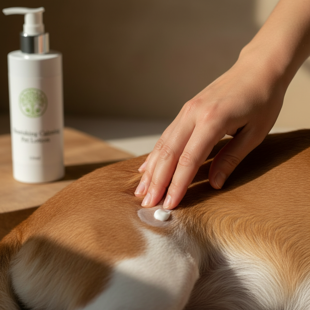 LAPA Healing Cream on dog body